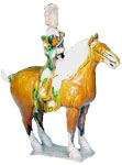 Decorative Horse with Rider - Tang Dynasty Chinese Ceramics
