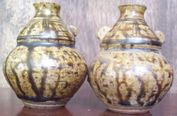 Smal Brown Owl Vases  - Tang Dynasty Chinese Ceramics