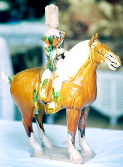 Decorative Tang Horse & Rider - Tang Dynasty Chinese Ceramics
