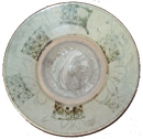 Anamese Plate with Rectangular Design - Underglaze Black Ceramics 