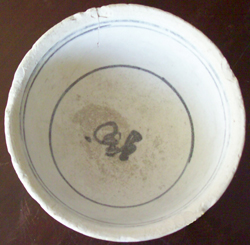 High-Foot Bowl with Square Design - Underglaze Black Chinese Ceramics