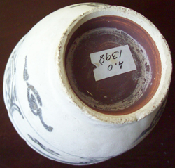 High-Foot Bowl with Square Design - Underglaze Black Chinese Ceramics