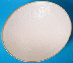 Ding Bowl with Floral Design- Chinese Porcelain and Stoneware