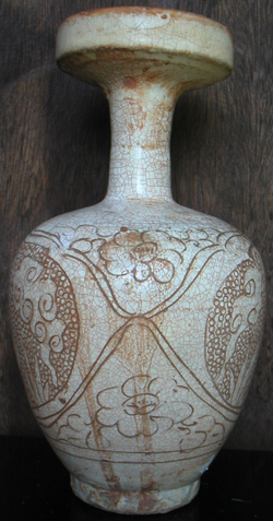 Dish-Mouthed Vase with Figures- Chinese Porcelain and Stoneware