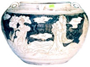 Cizhou Vase with Sages & Girls - Whiteware Porcelain & Stoneware