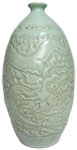 Meiping Vase with Incised Dragon - Whiteware Porcelain & Stoneware