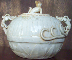 Covered Container with Dragon Handles - Chinese Porcelain and Stoneware