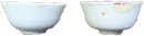 Pure White Teacups With Encrustations - Whiteware Porcelain & Stoneware