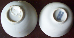 Pure White Teacups with Encrustations  - Chinese Porcelain and Stoneware
