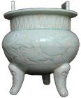 Two-Handled Tripod Censer - Whiteware Porcelain & Stoneware