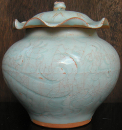 Jar with Lotus Leaf Cover - Chinese Porcelain and Stoneware