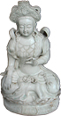 Seated Buddha Figure - Whiteware Porcelain & Stoneware
