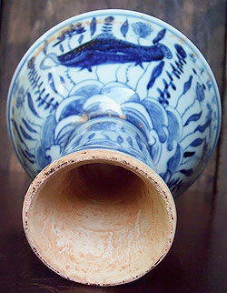 Stemcup with Water Scenes - Chinese Blue and White Porcelain