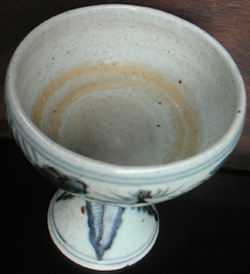 Stemcup with Water Scene - Chinese Blue and White Porcelain