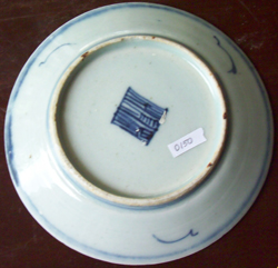 Tradeware Dish from Shipwreck - Chinese Blue and White Porcelain