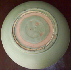 Plate with Floral Design - Chinese Celadon Stoneware Ceramics