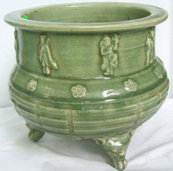 Large Tripod Censer - Chinese Celadon Stoneware Ceramics