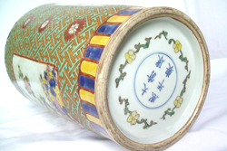 Rouleau Vase with Flowers - Qing Dynasty Chinese Porcelain