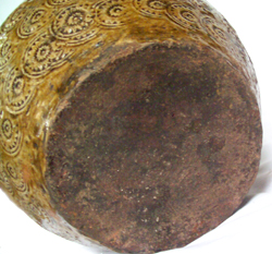 Martaban Jar with Impressed Curcular Pattern - Chinese Earthenware Ceramics