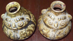 Smal Brown Owl Vases  - Tang Dynasty Chinese Ceramics