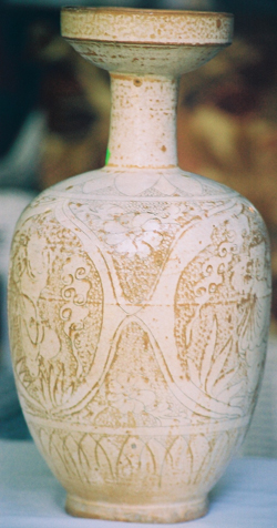 Dish-Mouthed Vase with Figures- Chinese Porcelain and Stoneware